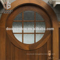 Top Round Circle Solid Wood Hinged Door Customizable Entry Wood Door